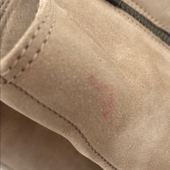 Kenneth Cole Beige Ankle Booties Wedge women 8.5M casual fall suede retro Y2K - Picture 6 of 13